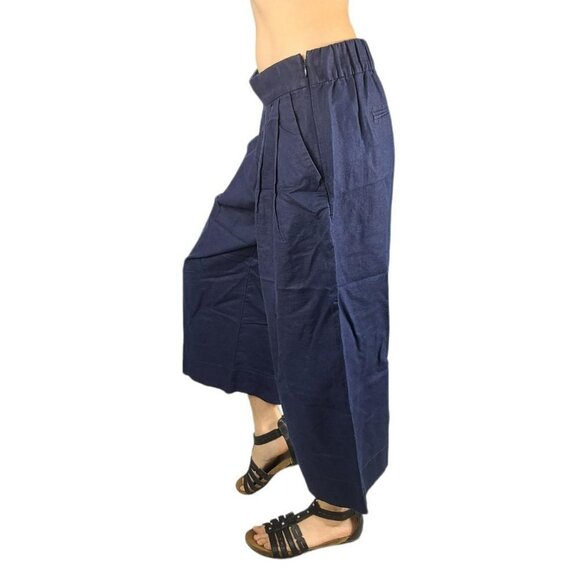 Gap Navy Blue Wide Leg Linen Pants - Picture 3 of 4